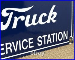 Vintage Ford Motors Porcelain Sign Gas Station Pump Plate Dealership Chevrolet