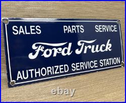 Vintage Ford Motors Porcelain Sign Gas Station Pump Plate Dealership Chevrolet