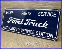 Vintage Ford Motors Porcelain Sign Gas Station Pump Plate Dealership Chevrolet