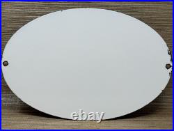 Vintage Ford Motors Porcelain Sign Gas Station Pump Plate Dealership Chevrolet