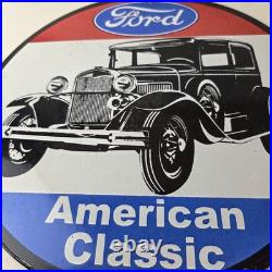 Vintage Ford Motors Sign American Classic Garage Gas Automotive Porcelain Sign