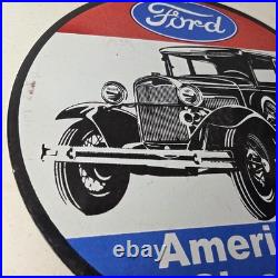Vintage Ford Motors Sign American Classic Garage Gas Automotive Porcelain Sign