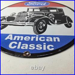 Vintage Ford Motors Sign American Classic Garage Gas Automotive Porcelain Sign