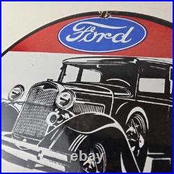 Vintage Ford Motors Sign American Classic Garage Gas Automotive Porcelain Sign