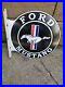 Vintage-Ford-Mustang-Double-sided-Flange-Porcelain-Metal-Sign-17-X-17-01-plr