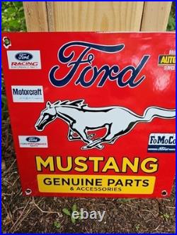 Vintage Ford Porcelain Sign Old 1968 Mustang Motor Craft Service Parts Fomoco Vintage Ford Porcelain Sign Old 1968 Mustang Motor Craft Service Parts Fomoco