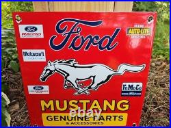 Vintage Ford Porcelain Sign Old 1968 Mustang Motor Craft Service Parts Fomoco Vintage Ford Porcelain Sign Old 1968 Mustang Motor Craft Service Parts Fomoco