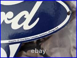 Vintage Ford Porcelain Sign Old Rare 1939 Car Auto V8 Fomoco Truck Sales 12×8.5
