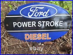 Vintage Ford Power Stroke Diesel Porcelain Ford Dealership Sign 12 X 7 Vintage Ford Power Stroke Diesel Porcelain Ford Dealership Sign 12 X 7