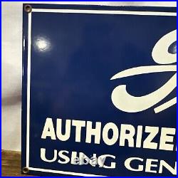 Vintage Ford Sign Authorized Service Station using genuine Porcelain Metal Sig