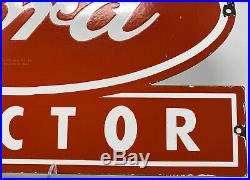 Vintage Ford Tractor Porcelain Sign Farm Oil Gas Station Ih John Deere Cat Chevy