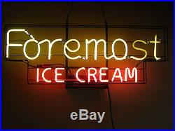 Vintage Foremost Ice Cream Neon Display Sign