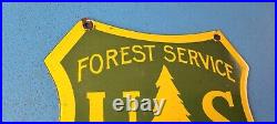 Vintage Forest Service Porcelain Dept Of Agriculture Entrance Service USA Sign