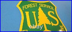 Vintage Forest Service Porcelain Dept Of Agriculture Entrance Service Us Sign