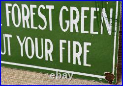 Vintage Forestry Porcelain Sign Forest Fires Gas Oil No Smoking Parks Us Gov