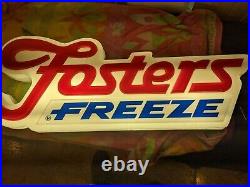 Vintage Fosters Freeze Light Up Sign Collectible Memorabillia Frosty Freeze Sign