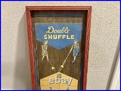 Vintage Framed Double Shuffle Game Board Sign Display Original