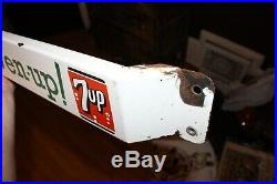 Vintage Fresh Up with 7up Seven Up Porcelain Door Push Bar Sign Great Condition