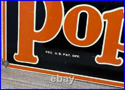 Vintage Frozen Popsicle Porcelain Sign Gas Station Motor Oil Frozen Ice Cream