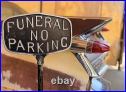 Vintage Funeral Parking Double Sided Sign
