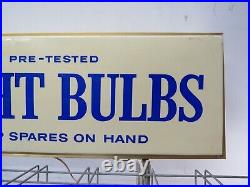 Vintage GE GENERAL ELECTRIC Light Bulbs Advertising Sign Double Sided 42.25 L