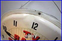Vintage GE TV Radio Service General Electric Tubes Lighted Sign Clock Works