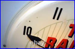 Vintage GE TV Radio Service General Electric Tubes Lighted Sign Clock Works
