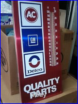 Vintage GM AC Delco Quality Auto Parts Thermometer Sign 19x9