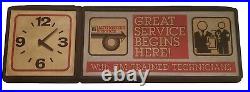 Vintage GM Trained Technicians Dealership Sign And Clock