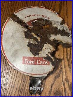 Vintage Gargoyle Mobil oil LUBSTER Paddle Porcelain Double Sided Sign Ford Car