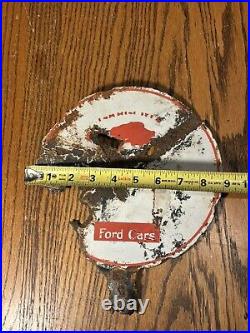 Vintage Gargoyle Mobil oil LUBSTER Paddle Porcelain Double Sided Sign Ford Car