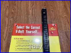 Vintage Gas Oil Advertising Sign GATES RUBBER V Belt Sizer