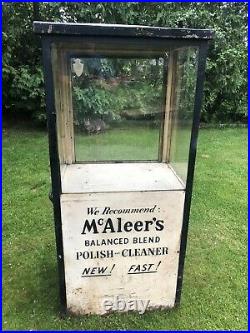 Vintage Gas Station Island Oil Display Cabinet Mcaleers Sign Sunoco Texaco