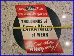 Vintage Gates Tires 24 Cardboard Easel Back Store Display Gas Oil Sign Vintage Gates Tires 24 Cardboard Easel Back Store Display Gas Oil Sign