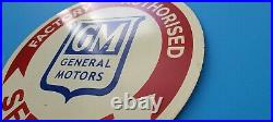 Vintage General Motors Porcelain Gas Trucks Sales Dealer Lubester Paddle Sign