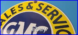 Vintage General Motors Sign GMC Automobiles Trucks Porcelain Large Gas Sign