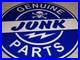 Vintage-Genuine-Junk-Parts-11-3-4-Porcelain-Metal-Car-Truck-Gasoline-Oil-Sign-01-eh