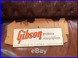 Vintage Gibson Guitar Amplifier Dealer Advertising Sign Guitar Stand Les Paul SG