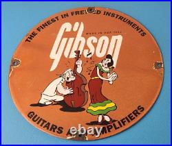 Vintage Gibson Guitars Popeye Porcelain Gas Station Sign