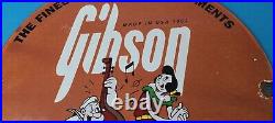 Vintage Gibson Guitars Popeye Porcelain Gas Station Sign