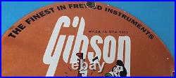 Vintage Gibson Guitars Popeye Porcelain Gas Station Sign