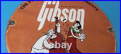 Vintage Gibson Guitars Popeye Porcelain Gas Station Sign