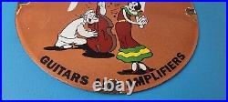 Vintage Gibson Guitars Popeye Porcelain Gas Station Sign