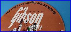 Vintage Gibson Guitars Popeye Porcelain Gas Station Sign