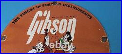 Vintage Gibson Guitars Popeye Porcelain Gas Station Sign