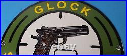 Vintage Glock Firearms Sign Porcelain Pistols Guns Ammo Sign