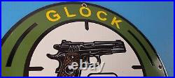 Vintage Glock Firearms Sign Porcelain Pistols Guns Ammo Sign