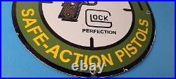 Vintage Glock Firearms Sign Porcelain Pistols Guns Ammo Sign