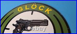 Vintage Glock Firearms Sign Porcelain Pistols Guns Ammo Sign