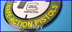 Vintage Glock Firearms Sign Porcelain Pistols Guns Ammo Sign